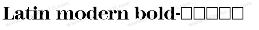 Latin modern bold字体转换